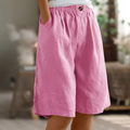 Wide Leg Culottes for Women - High Waist Elastic Waist - Image 5