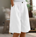 Wide Leg Culottes for Women - High Waist Elastic Waist - Image 11