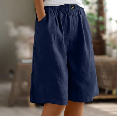 Wide Leg Culottes for Women - High Waist Elastic Waist - Image 6