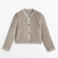 Crewneck Cardigan Jacket for Women - Button Front - Image 6