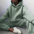 Hoodie Sweatpants Loungewear Set for Women - Elastic Waist - Image 4