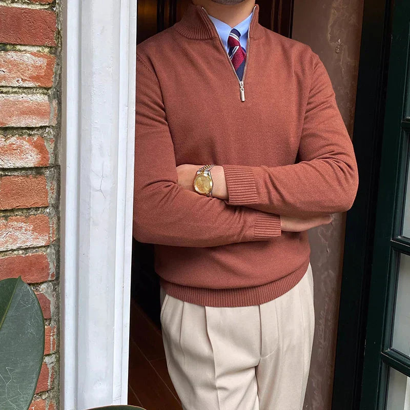 Quarter Zip Sweater for Men - Long Sleeve - Image 6
