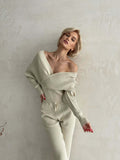 Wrap Sweater for Women - V-Neck - Image 6