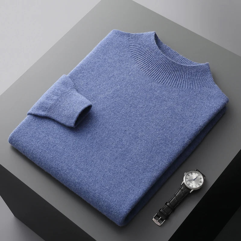 Mock Neck Sweater for Men - Long Sleeve - Image 1