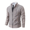 Textured Knit Sweater Cardigan for Men - Full Zip - Image 3