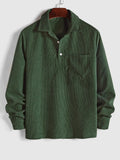 Camp Collar Shirt for Men - Chest Pocket - Image 4