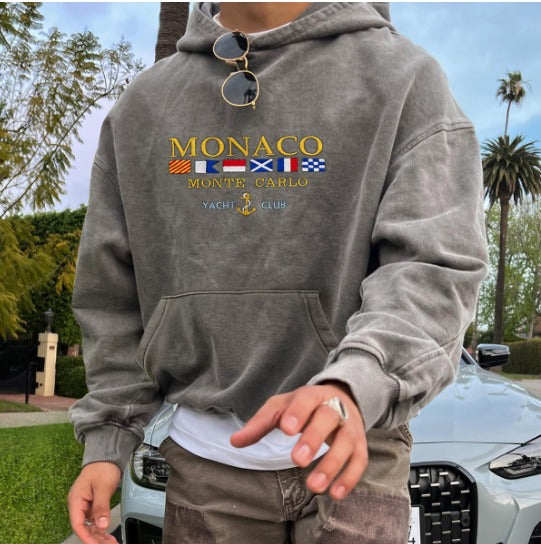 Graphic Pullover Hoodie for Men - Embroidered Graphics - Image 5