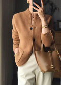 Crew Neck Cardigan for Women - Button Front - Image 1