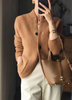 Crew Neck Cardigan for Women - Button Front - Image 1