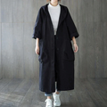Oversized Hooded Coat for Women - Button Front - Image 2