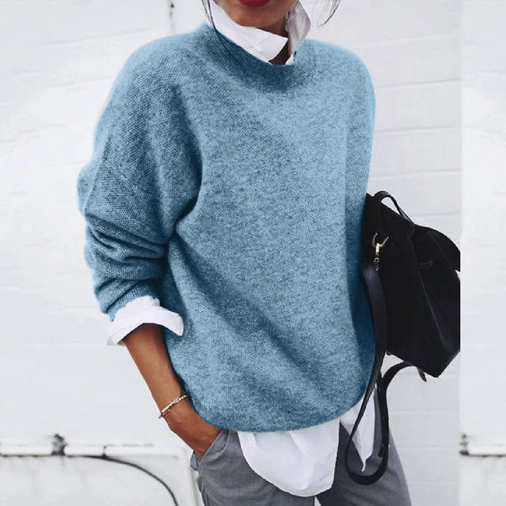 Crew Neck Sweater for Women - Long Sleeve - Image 4