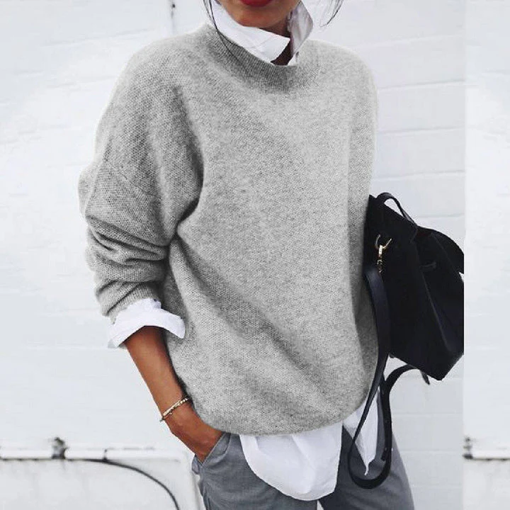 Crew Neck Sweater for Women - Long Sleeve - Image 2