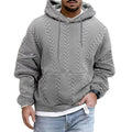 Textured Pullover Hoodie for Men - Long Sleeve - Image 1