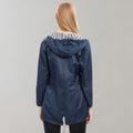 Hooded Zip Up Coat for Women - Drawstring Waist - Image 3
