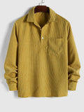 Camp Collar Shirt for Men - Chest Pocket - Image 6