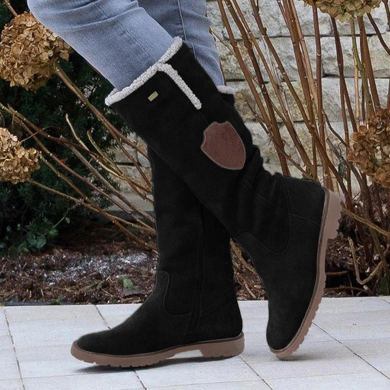 Knee High Boots for Women - Side Zipper Closure - Image 2