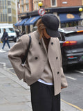 Double Breasted Short Jacket for Women - Button Front - Image 2