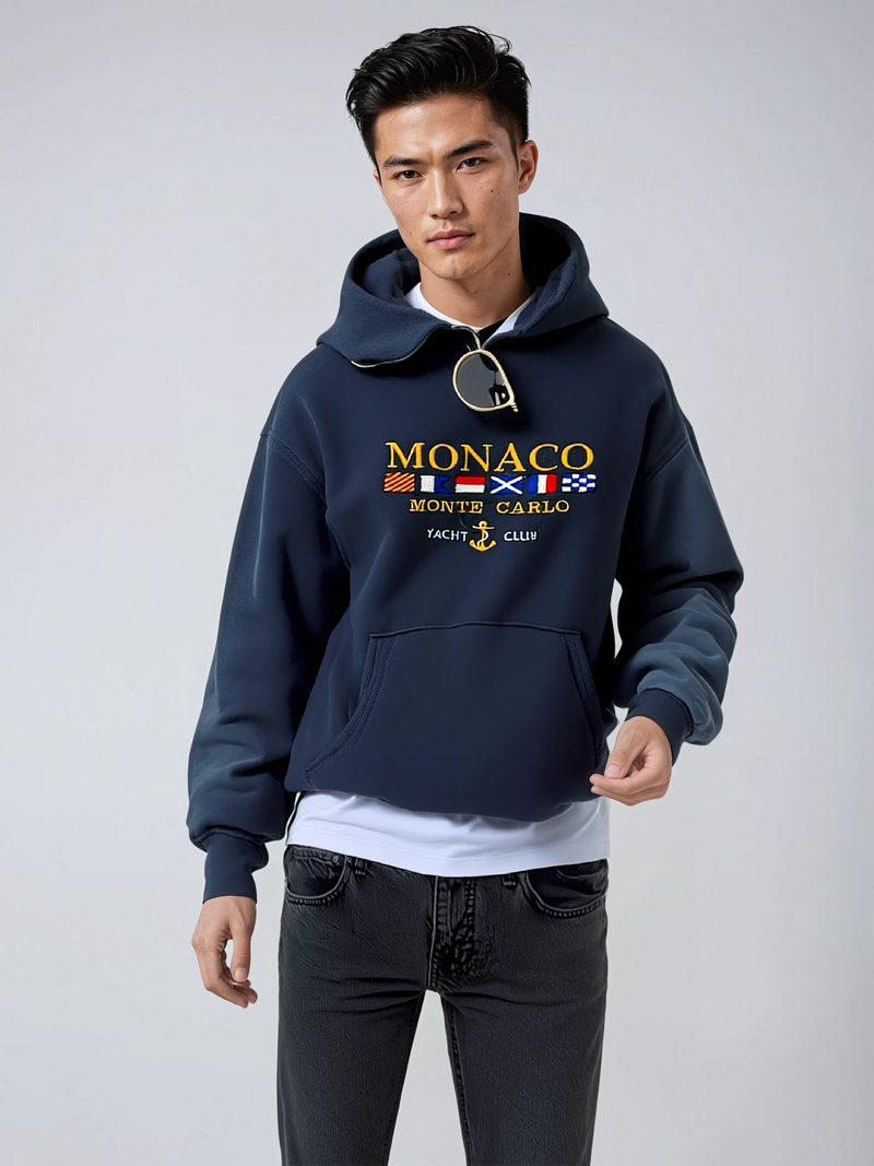 Graphic Pullover Hoodie for Men - Embroidered Graphics - Image 1