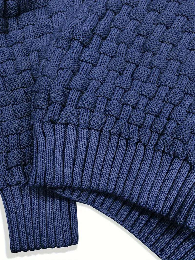Shawl Collar Sweater for Men - Button Detail - Image 4