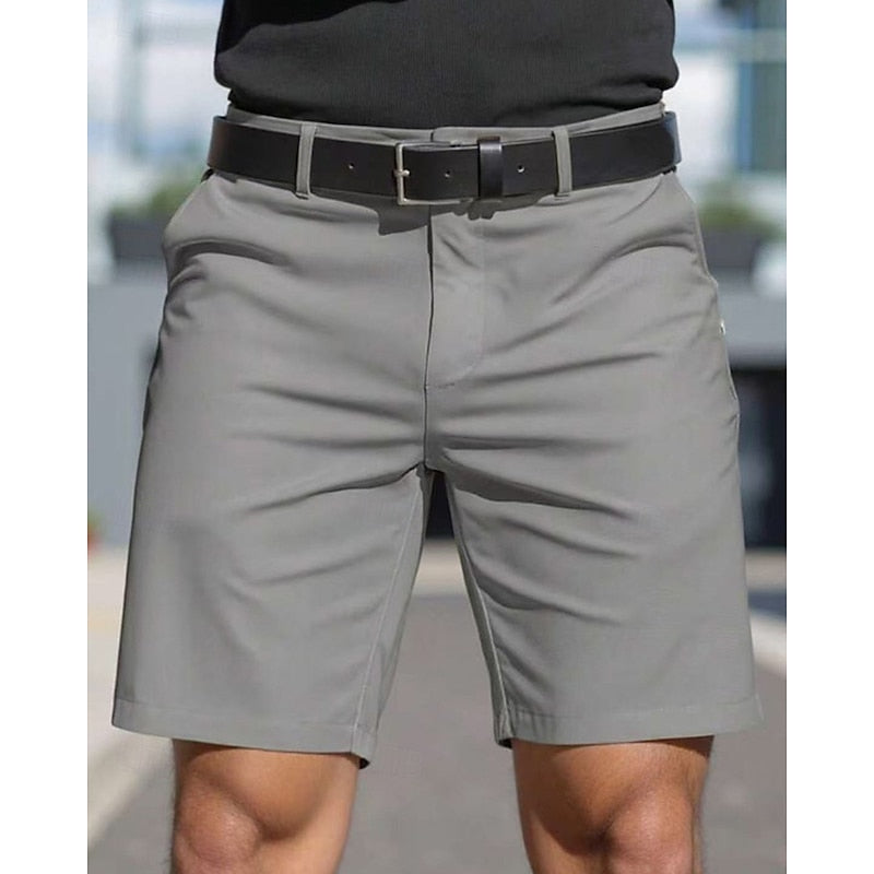 Flat Front Casual Shorts for men - Mid-Length - Belt Loops Side Pockets - Image 6