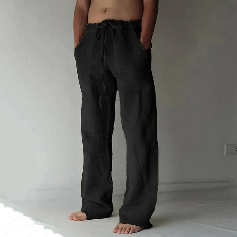 Loose Fit Drawstring Pants for Men - Wide Leg Casual - Image 4