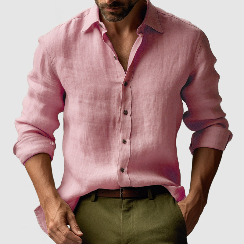 Button-Down Long Sleeve Shirt for Men - Regular Fit - Image 5