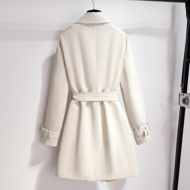 Belted Trench Coat for Women - Long Sleeve - Image 2