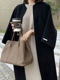Oversized Long Coat for Women - Open Front - Image 11