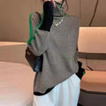 Turtleneck Patterned Sweater for Women - Long Sleeve - Image 2