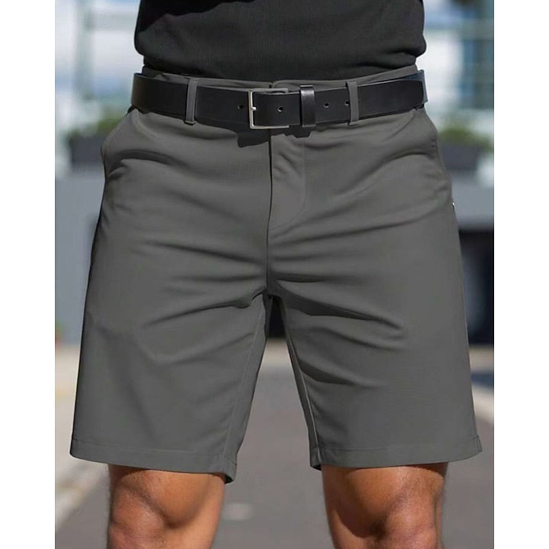 Flat Front Casual Shorts for men - Mid-Length - Belt Loops Side Pockets - Image 7