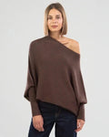 Oversized Boat Neck Sweater for Women - Long Sleeve - Image 6