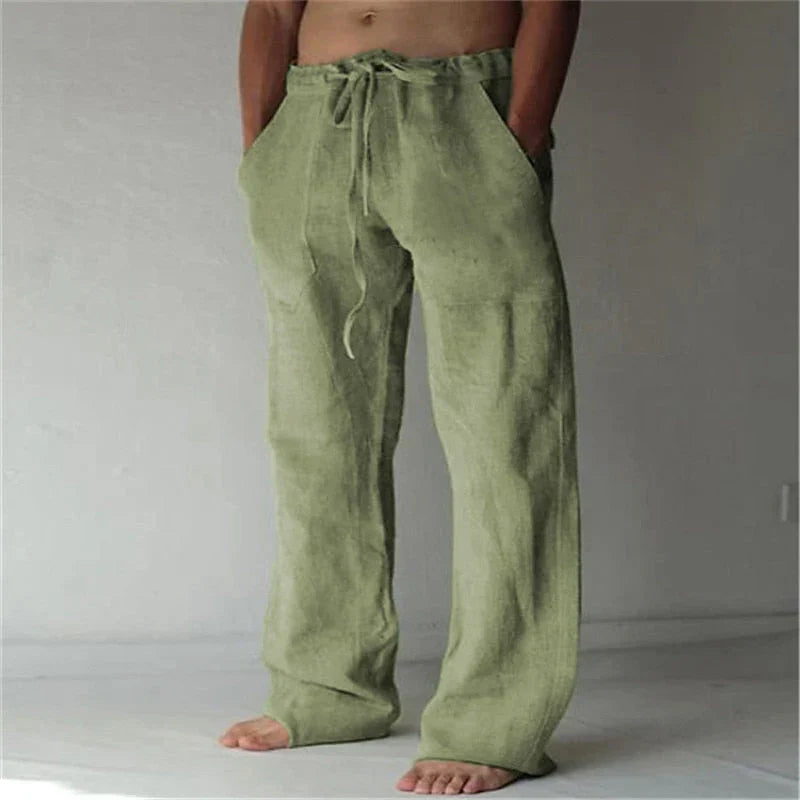 Loose Fit Drawstring Pants for Men - Wide Leg Casual - Image 2