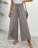 Wide Leg Palazzo Pants for women - High Waisted Elastic Waist Drawstring - Relaxed Fit Printed - Image 1