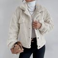 Fleece Jacket for Women - Button Front - Image 3