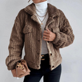Fleece Jacket for Women - Button Front - Image 4