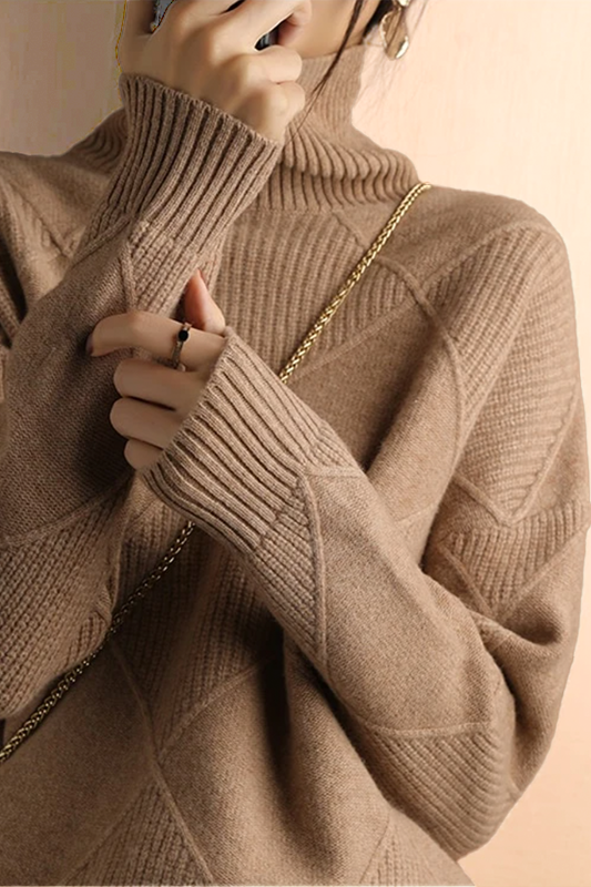 Turtleneck Sweater for Women - Long Sleeve - Image 7
