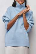 Oversized Turtleneck Sweater for Women - Long Sleeve - Image 3