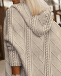 Knit Hooded Coat for Women - Relaxed - Image 2