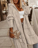 Knit Hooded Coat for Women - Relaxed - Image 1