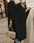 Knit Hooded Coat for Women - Relaxed - Image 6