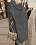 Knit Hooded Coat for Women - Relaxed - Image 7