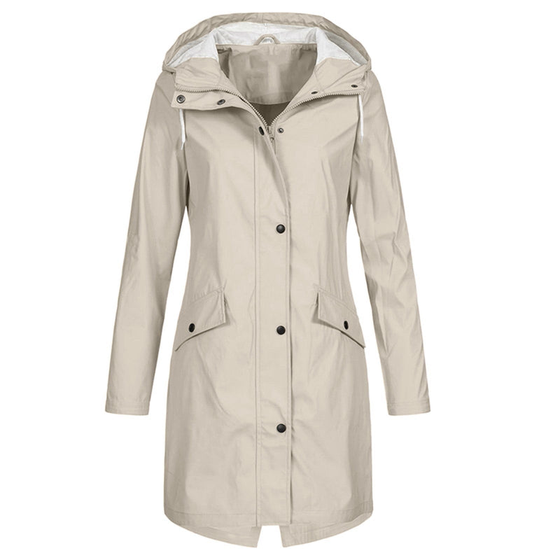 Hooded Anorak Coat for Women - Pocket Detail - Image 2