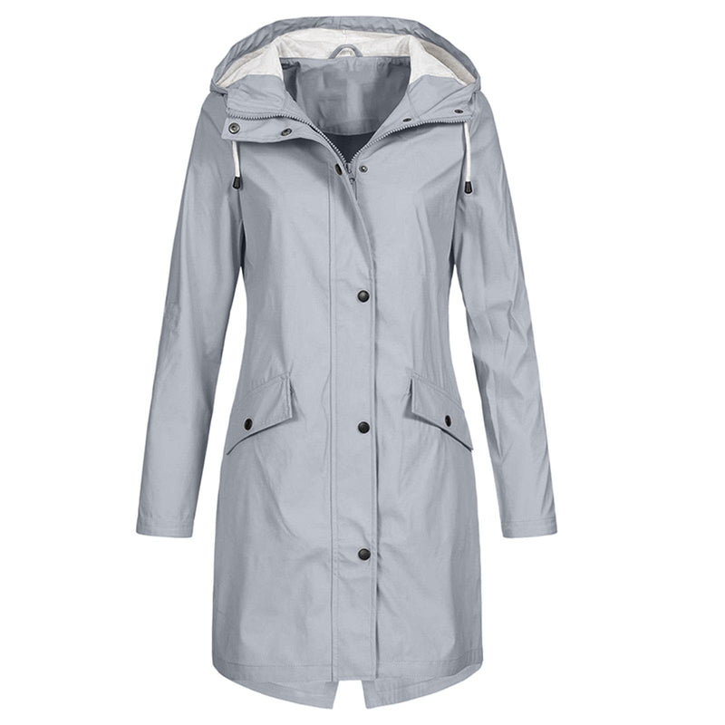 Hooded Anorak Coat for Women - Pocket Detail - Image 3