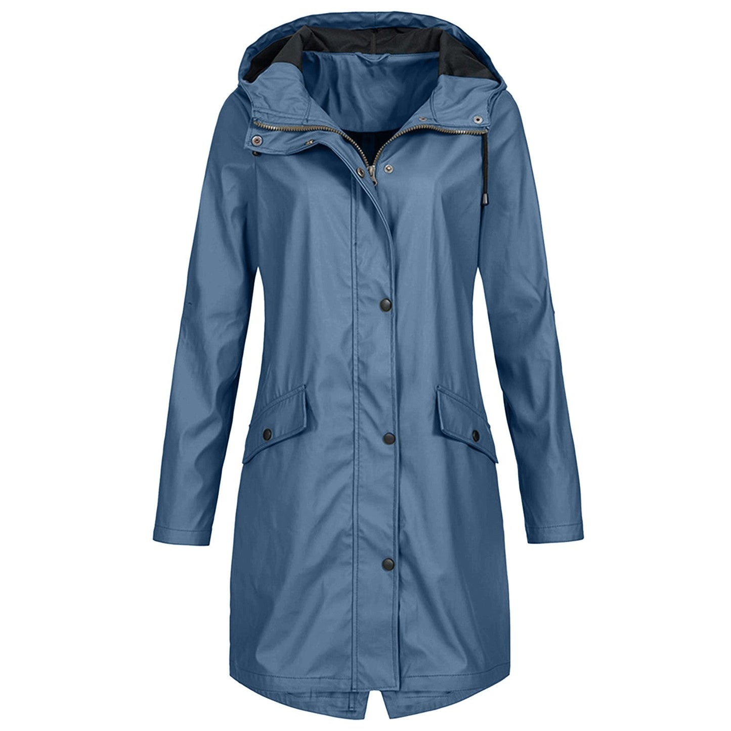 Hooded Anorak Coat for Women - Pocket Detail - Image 6