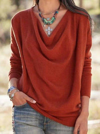 Cowl Neck Sweater for Women - Relaxed - Image 1