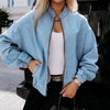 Denim Bomber Jacket for Women - Full Zip - Image 1