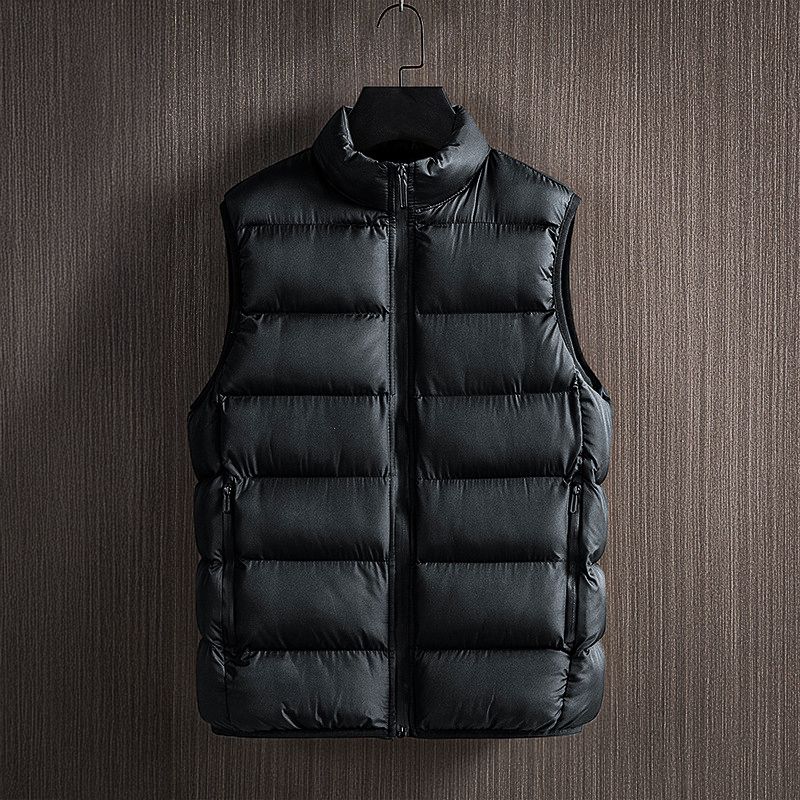 Quilted Puffer Vest for Men - Stand Collar - Image 4