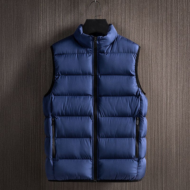 Quilted Puffer Vest for Men - Stand Collar - Image 3
