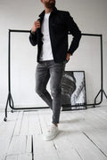 Shirt Jacket for Men - Button-Up Overshirt - Long Sleeve Chest Pocket - Image 16