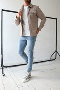 Shirt Jacket for Men - Button-Up Overshirt - Long Sleeve Chest Pocket - Image 23